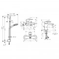 Набір змішувачів для ванної Hansgrohe VERNIS BLEND 71551112 - Фото 1